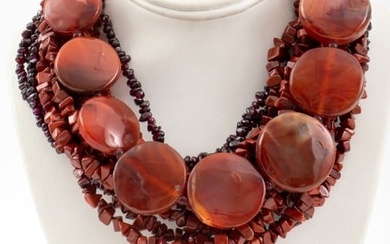 Cesaree Paris Multi-Strand Gemstone Necklace