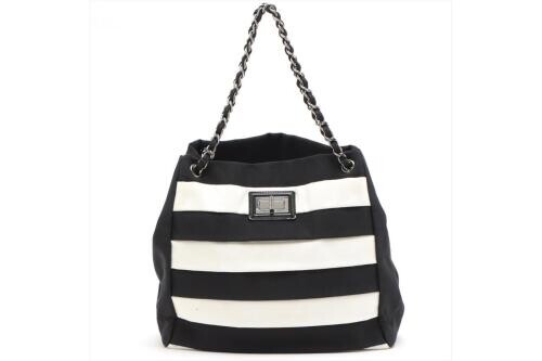 Chanel Black and White Two-Tone Shoulder Bag