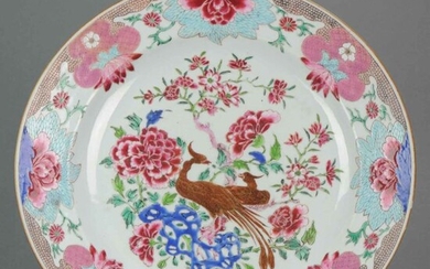 Charger - Famille rose, Fencai - Porcelain - Yongzheng Period38.6 cmLarge - China - Yongzheng (1723-1735)