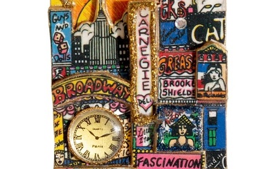 Charles Fazzino, Broadway - Times Square NYC, 3-D Jewelry Brooch Pin
