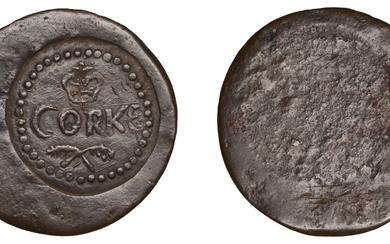 Charles I (1625-1649), Southern Cities of Refuge, Cork, uniface copper Farthing, corke...