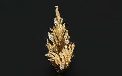 Chaumet - 18 kt. Yellow gold - Brooch - Diamonds