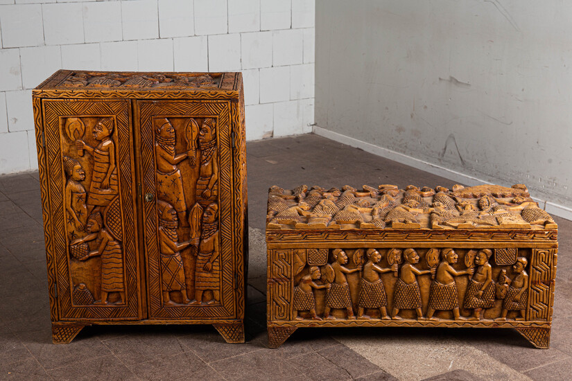 Chest of drawers / cabinet and chest, wood, Africa (2).
