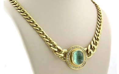 Chimento - 18 kt. Yellow gold - Necklace - 6.00 ct Emerald - Diamonds