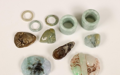 China, a small collection of jadeite and hardstone carvings, mainly 20th century