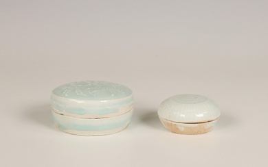 China, two Qingbai porcelain cosmetics boxes, Song dynasty (960-1279)