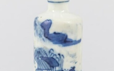 Chinese Antique Blue&White Porcelain Snuff Bottle