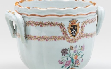 Chinese Export Porcelain Armorial Wine Cooler