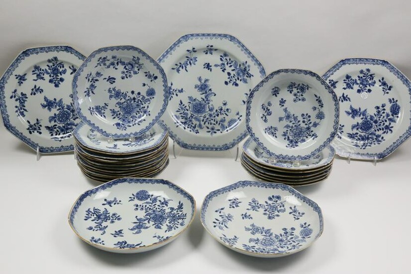 Chinese Export Porcelain Partial Dinner Service