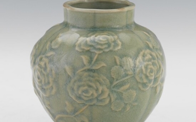 Chinese Longquan Celadon Melon Vase