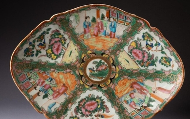 Chinese Rose Medallion Footed Dish.