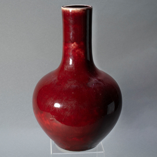 Chinese ox-blood glazed globular vase