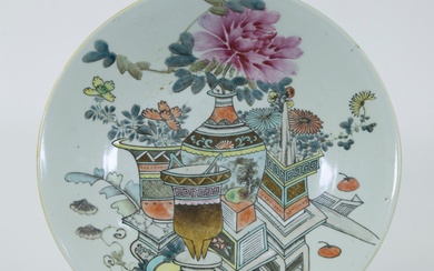 Chinese plate famille rose, Qianlong 19th century