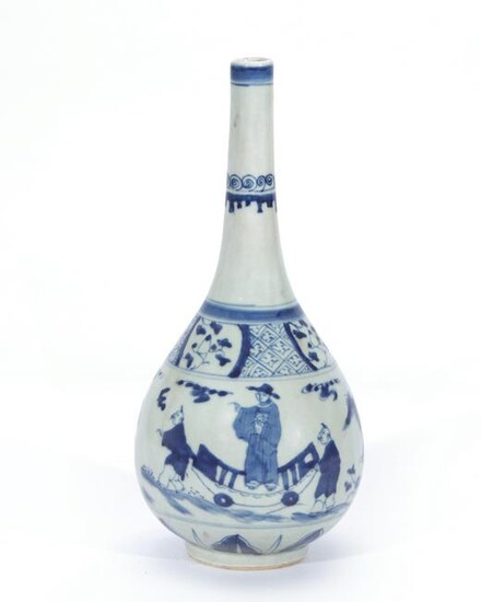 Chinese porcelain bottle vase, late Ming Dynasty