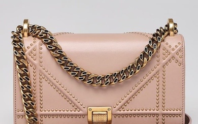 Christian Dior Beige Studded Leather