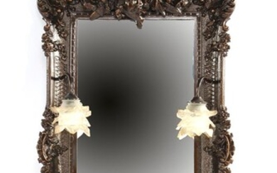 (-), Classic mirror in a molded frame with...