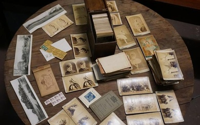 Collection Antique & Vintage Postcards & Box