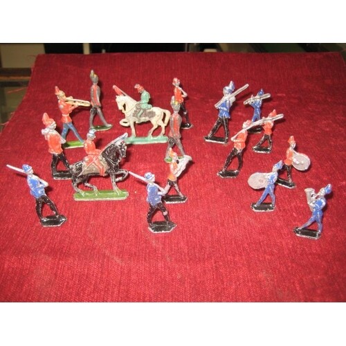Collection of 16 Cold Painted Lead Die-cast Soldiers - Late ...