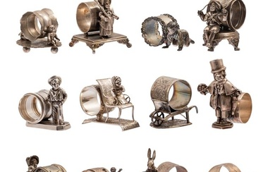 Collection of Meriden Figural Napkin Rings