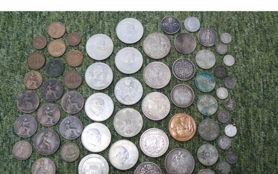 Collection of assorted Silver Coins to include Silver Dollar...