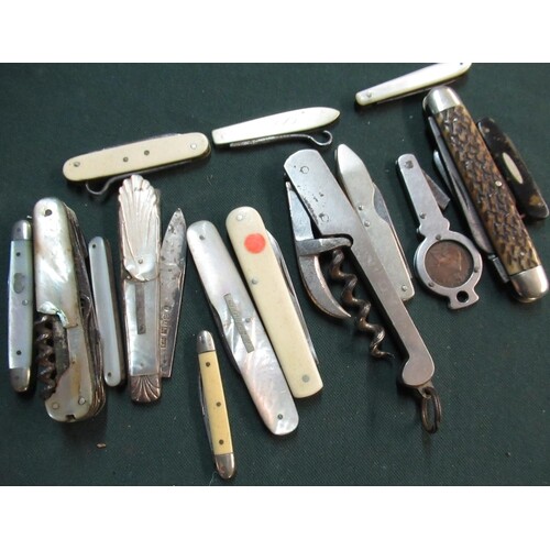 Collection of fifteen various assorted 19th C and later pock...