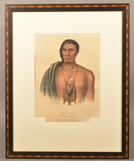 Color Lithograph Titled "Tish-Co-Han, A Delaware