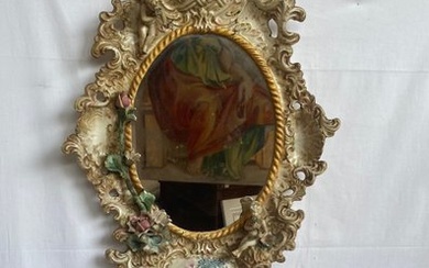 Consolle con specchio in ceramica - Wall mirror (2) - Ceramic