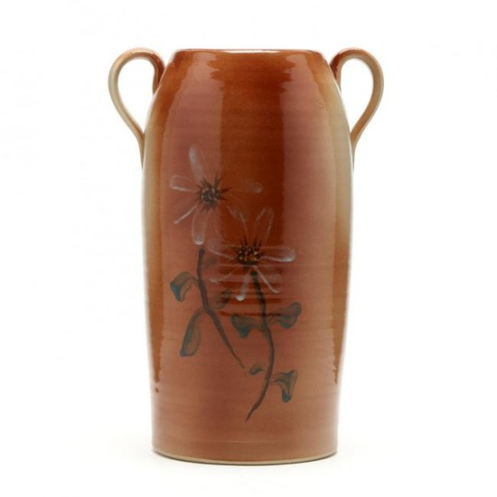 Contemporary NC Pottery Vase, Signed