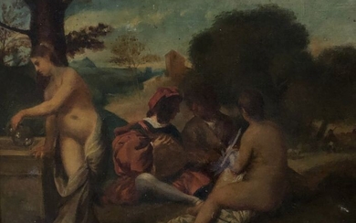 “Da Giorgione “Scuola italiana seconda meta del '700 - Paesaggio
