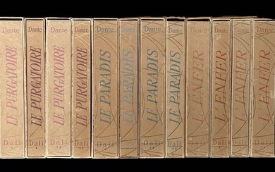 Dali, Dante. La Divine Comedie. 12 Volumes. Deluxe edition with 100 prints + suite + decompositions.