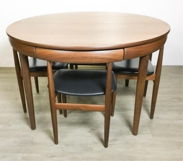 Danish Modern Dining Table and 4 Chairs
