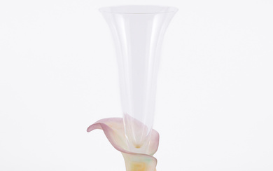 Daum Frères | GLASS GOBLET WITH FLOWER BASE