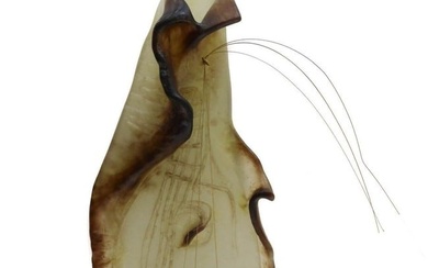 Daum Pate De Verre Art Glass Sculpture- Guitar by Salvador Dali
