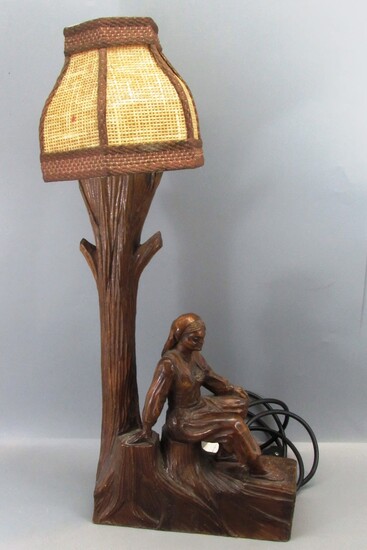 Decorative Vintage Wooden Table Lamp