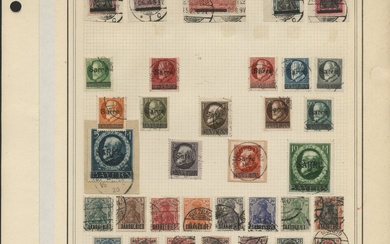 Deux collections de timbres de Sarre, l'une... - Lot 600 - De Baecque et Associés