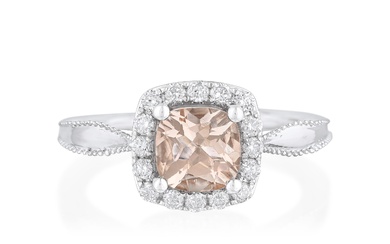 Diamond Morganite Ring