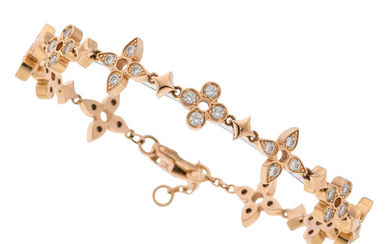 Diamond, Rose Gold Bracelet, Louis Vuitton The Idylle Blossom...