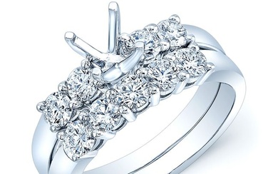 Diamond Wedding Set In 14k White Gold (1-7/8 Ct. Tw.)