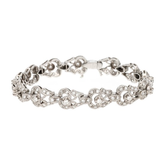 Diamonds bracelet, mid 20th Century.