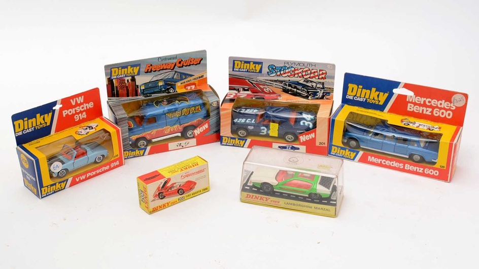 Dinky Toys cars in boxes