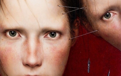 Dino Valls, Spanish 1959 - Parergon; oil on board, signed, titled and numbered on the reverse 'Dino Valls Parergon No.280', 30 x 29.8 cm (ARR)