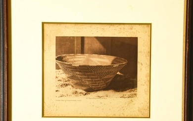 E S Curtis - Basket Used in Puberty Rites Photo
