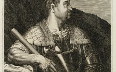 E. SADELER (*1570) after TIZIAN (*1488), Portrait of Marcus Salvius Otho, around 1600, Copper engrav