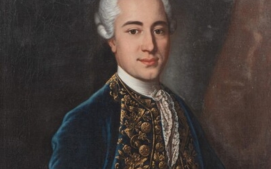 Ecole française XVIIIe ,"Portrait d'Albert Jean David Bourgeois dit de Gènes"