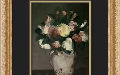 Edouard Manet Peonies Custom Framed Print