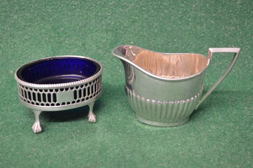 Edwardian Queen Anne pattern silver cream jug, marked for Ch...
