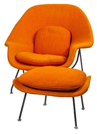 Eero Saarinen for Knoll Womb Chair and Ottoman VTG