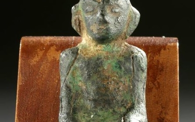 Egyptian Bronze Figure of a Kneeling Priest