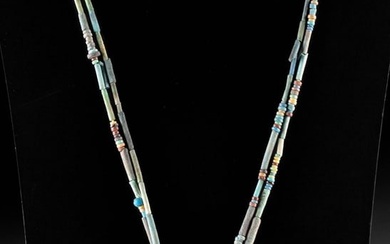 Egyptian Faience Bead Necklace w/ Ushabti Pendant