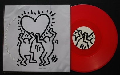 Elton John - Are You Ready For Love - Cover and Record designed by Keith Haring